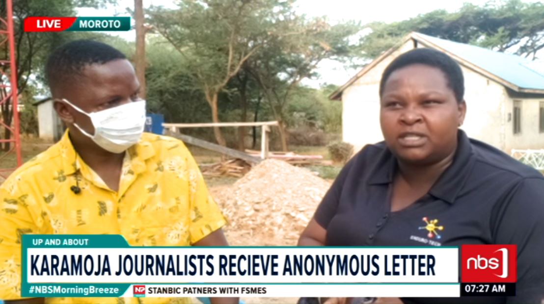 .@richard_oyel: Journalists in Moroto have received an anonymous letter warning them to stop reporting about cattle theft or they will be shot dead. The police have promised to investigate the matter